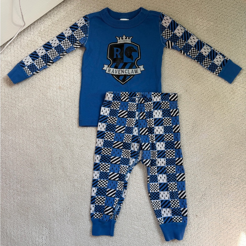 Hanna Andersson Blue Ravenclaw Crest Kids Pajama Set